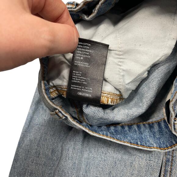 BDG Cowboy Jean Distressed Denim Size 27 Urban Outfitters Hi Waist Straight - Picture 11 of 11